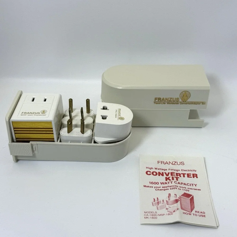 VTG Franzus MK-1600 Travel-Lite 1600W Converter Adapter Kit USA to 220V Travel S